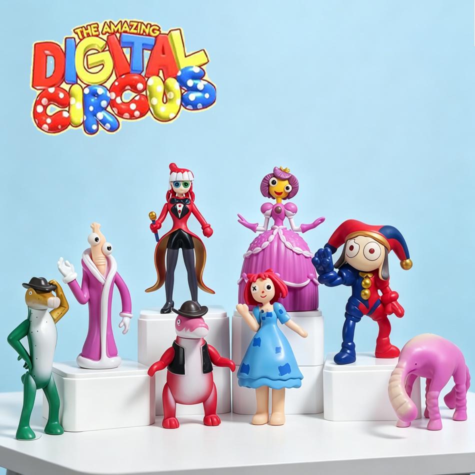 NEW  8PCS-THE AMAZING DIGITAL CIRCUS Model Toy,Hobbies Cartoon Art Accessories,Reward Anime Gifts For Children, Cartoon