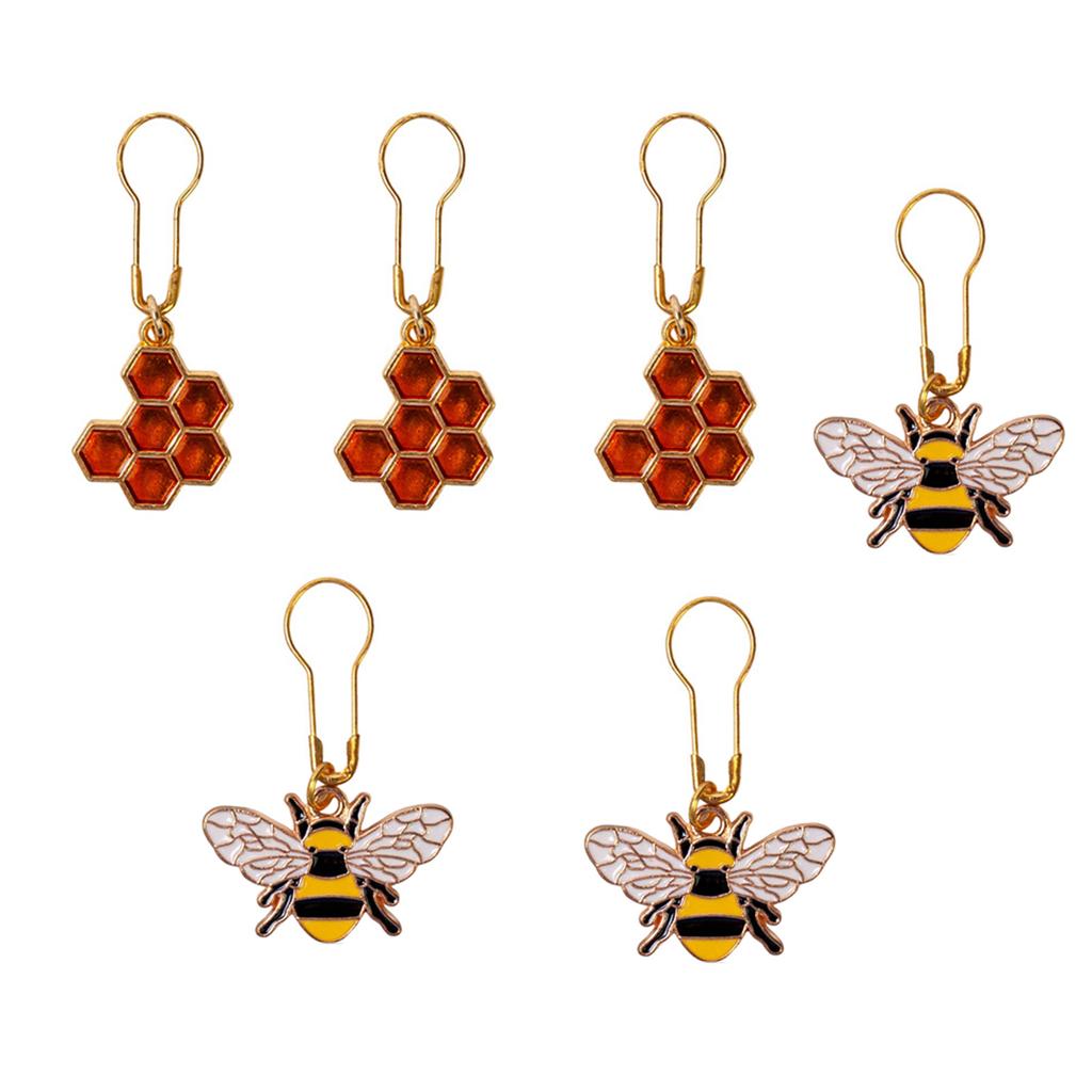 6 STK. Strickmarker aus Metall, Charm-Sicherheitsnadel, Häkel-Stichmarker zum Stricken, Häkeln, Pullover, Socken, Mützen, Taschen, Schals