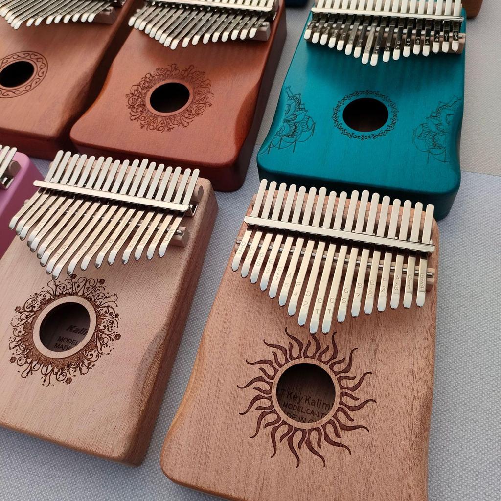 Kalimba Palcové piano - 17 a 21 tónů, Populární malý hudební nástroj