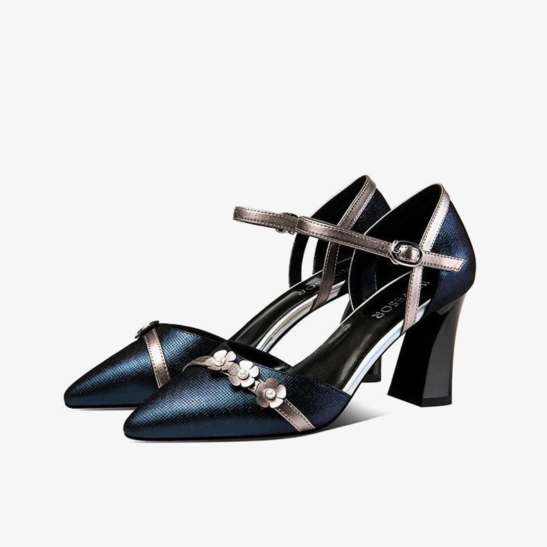 Женские туфли на каблуках Свадебные туфли Острый нос Женские туфли на среднем каблуке Элегантные офисные туфли Женские туфли-лодочки Женские босоножки Туфли-лодочки 40 синий