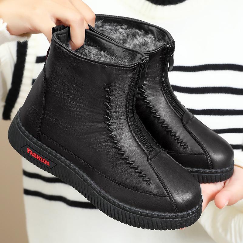 Cotton Boots Women's Winter Foreign Trade Thickened Warm Mother Shoes Soft Sole Middle-aged and Elderly Cotton Shoes Outdoor Snow Boots