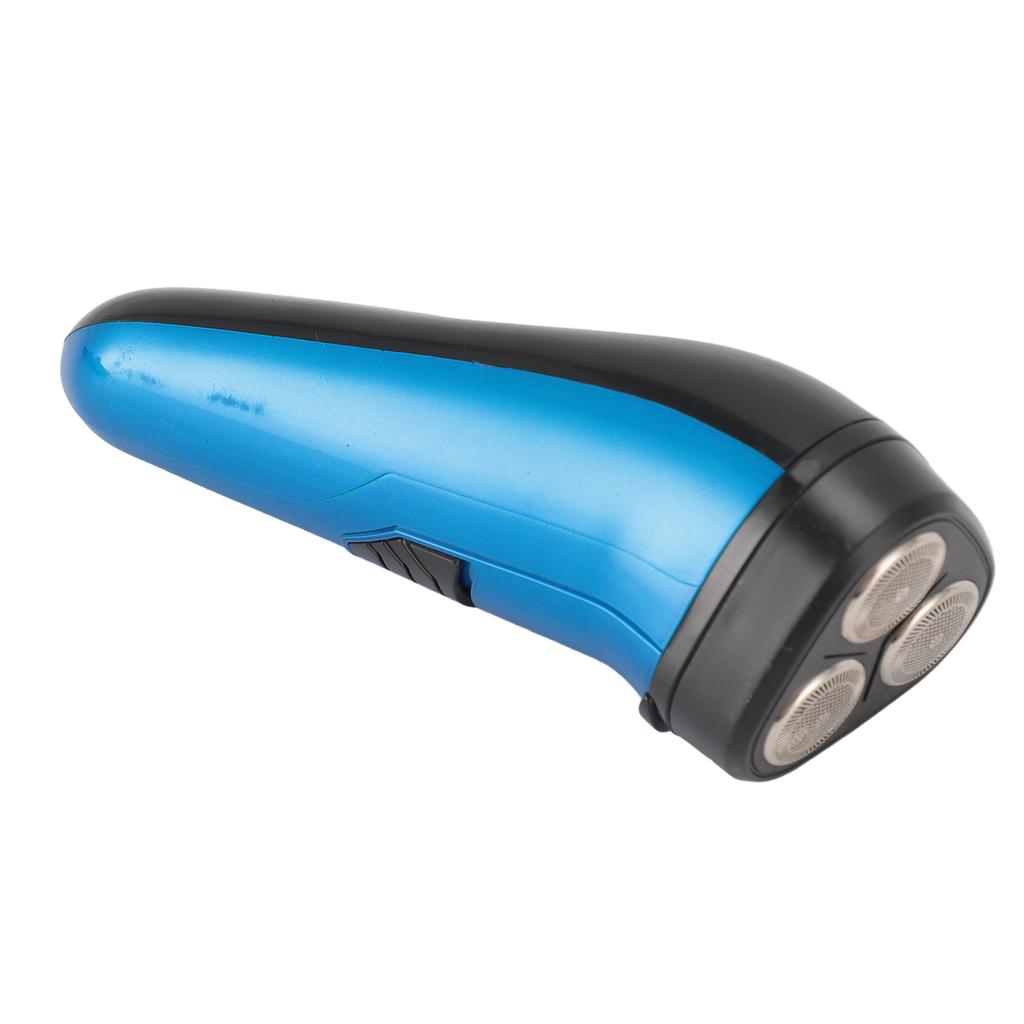 Electric Beard Trimmer 3 Floating Heads Rechargeable Precise Cutting Cordless Beard Clipper for Men Blue