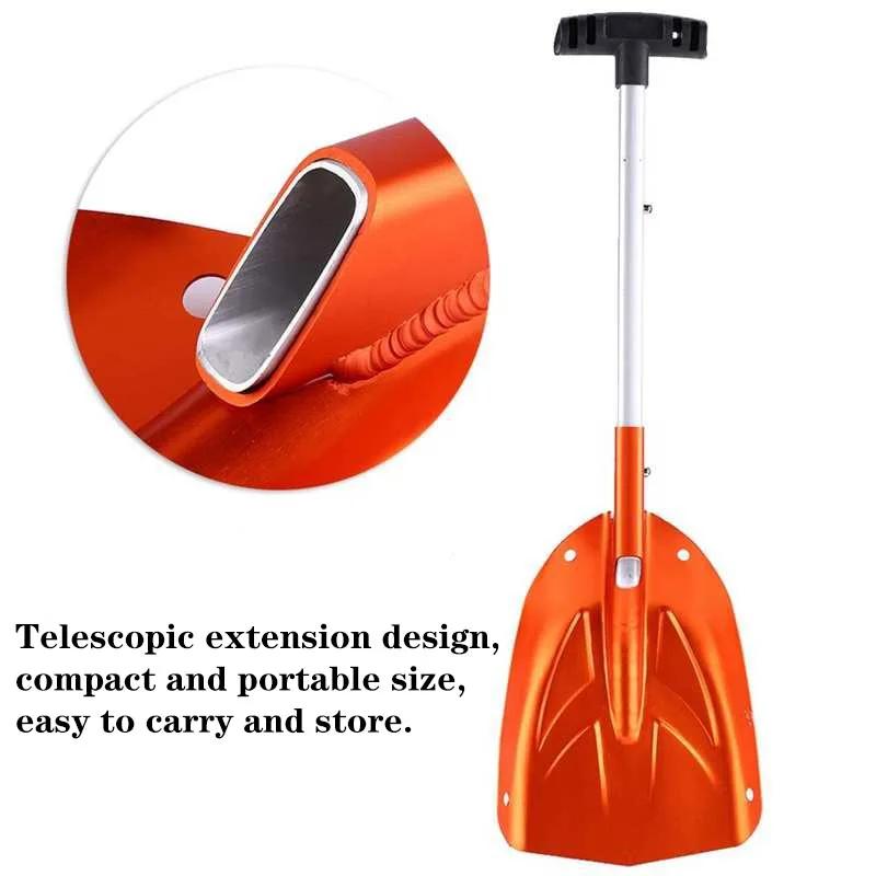 Detachable Telescopic Shovel Outdoor Yard Cleaning Tool Winter Snow Ice Shovel Portable Aluminum Alloy Foldable Tool Garden