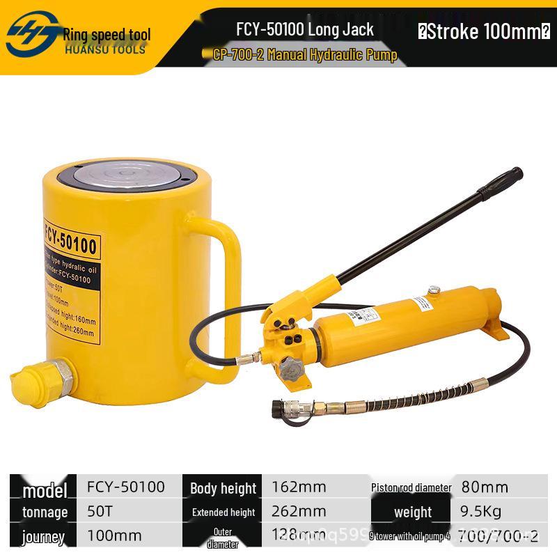 Hydraulic Jack Cylinder: 10T-100T Electric/Manual Lifting Tool