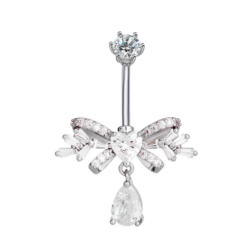 

Милый Пупок Кольцо с Бантиком и Сердечком для Женщин Девушек Изысканный Блестящий Циркон Кольцо для Пупка Сексуальное Украшение для Пирсинга Тела Подарок