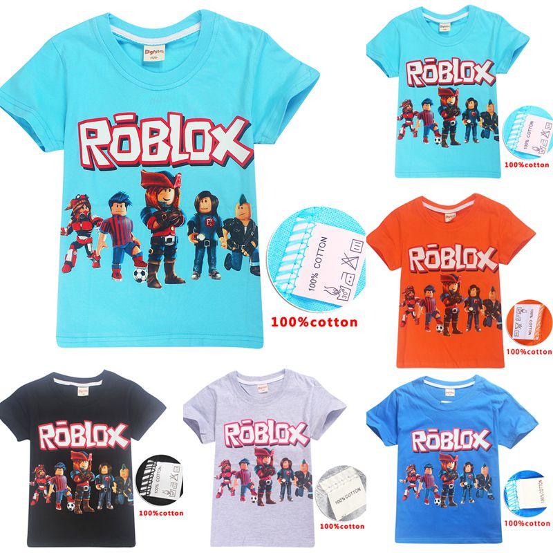 Vibrant Children's Roblox Game Print Short Sleeve Youth Boys Round Neck Casual T-shirt