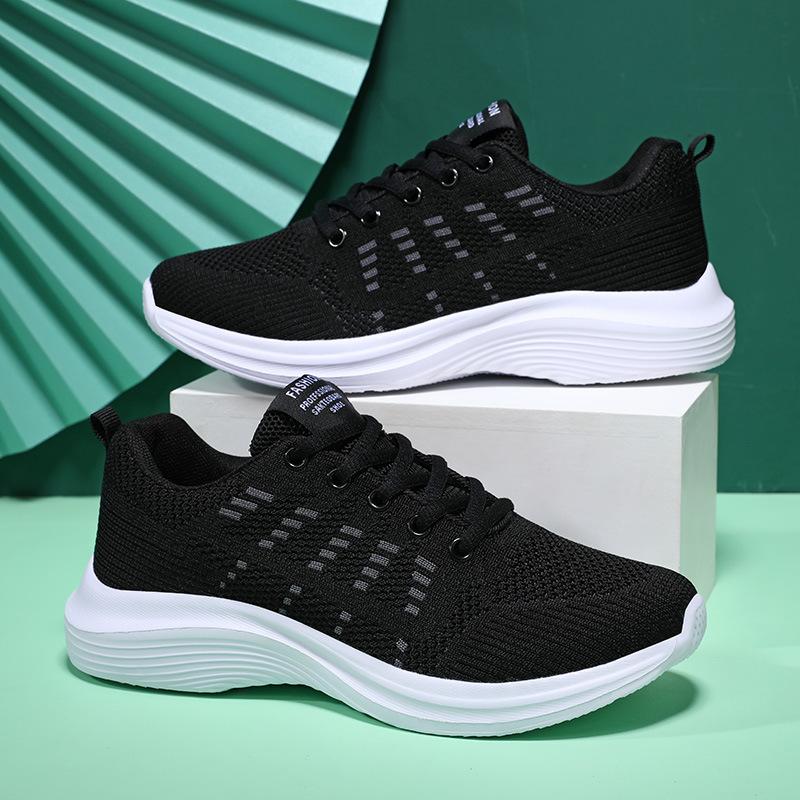 Sommersportschuhe Damenschuhe Laufschuhe Fliegengewebt Rutschfest Atmungsaktiv Leicht Reiseschuhe Studentinnen Weichsohlige Freizeitschuhe