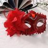 Venetian Style Mask Half Face Masquerade for Women Mesh Flower Rhinestone Mask Costumes Accessory Halloween Carnival Prom Ball Party