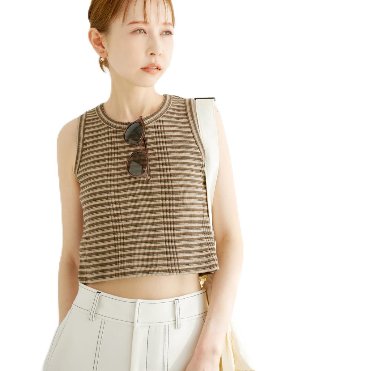 

Rope Picnic Майка Коричневая Выберите Длину Женский Топ, (23),