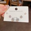Elegant Mini Zircon Ball Stud Earrings Set Sweet Chic Tiny Dangle Earring Women Daily Wear Party Gift