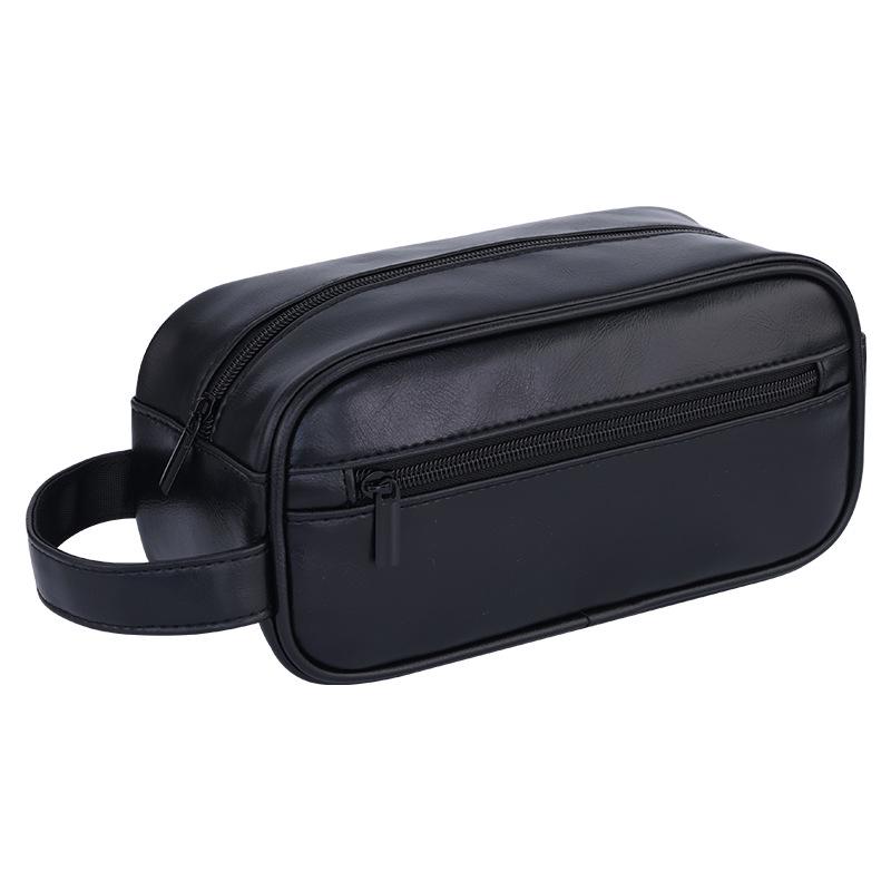 Men's PU Travel Toiletry Bag - Large Capacity, Portable, High-End Feel