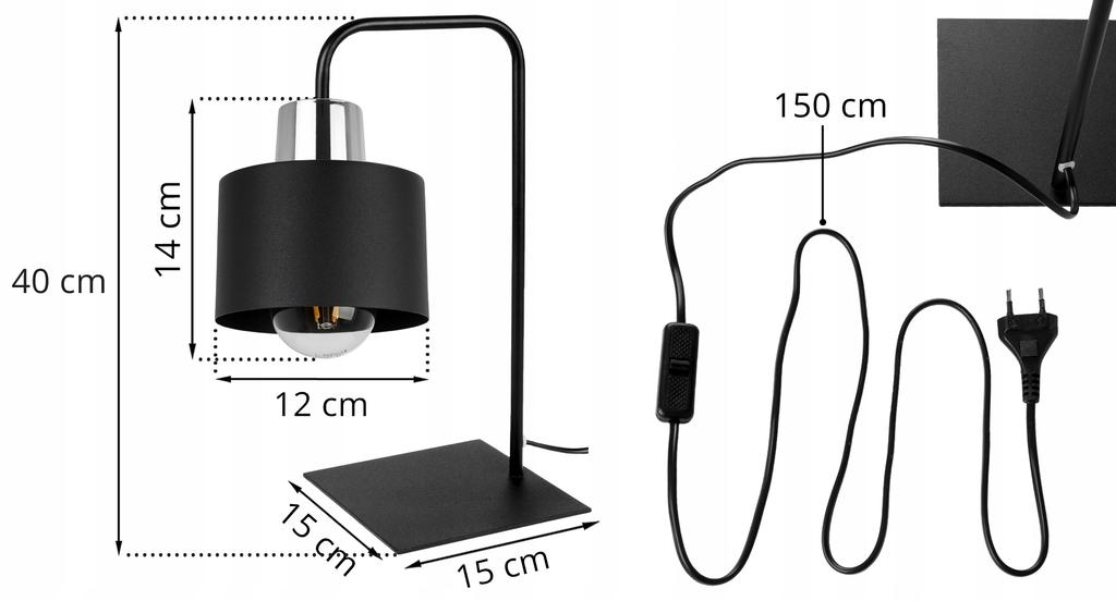MODERN NIGHT TABLE LAMP BLACK LED LAMP