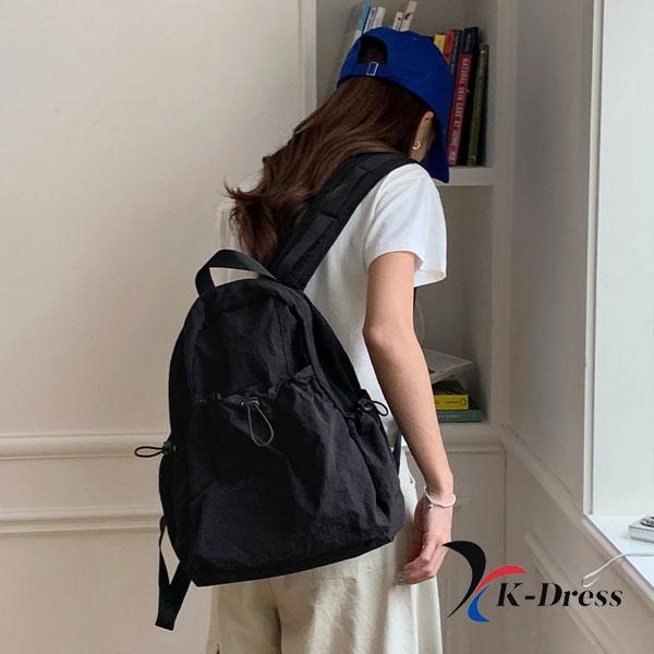 String Pocket Daily Bag Nylon Washed Waterproof Carry-All Backpack