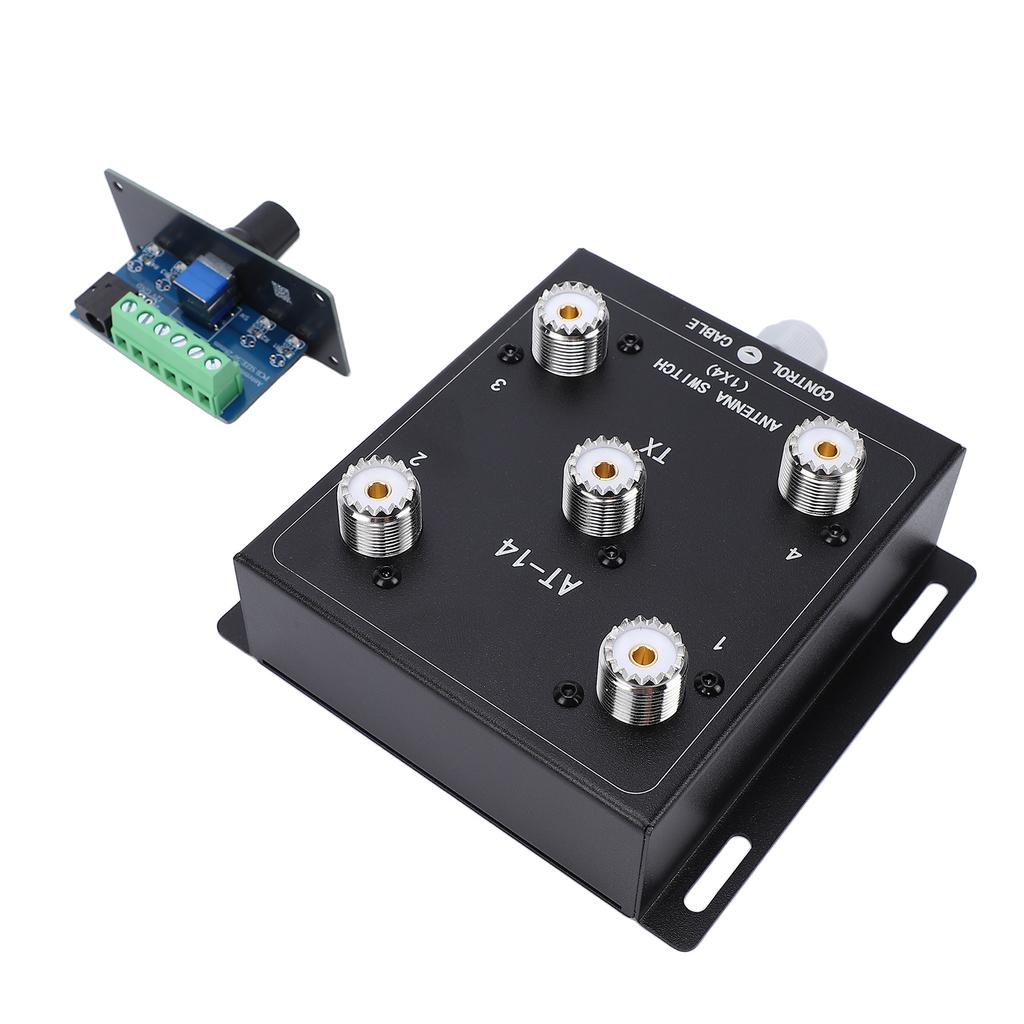 Coaxial Remote Antenna Switch Kit 4 Channel 1 Output HF Coax Antenna Switch 500W PEP 1.8 60MHz SO 239 Connector for Ham
