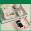 Elegant Leather Jewelry Organizer With Flip Cover Compact Portable Case For Small Accessories