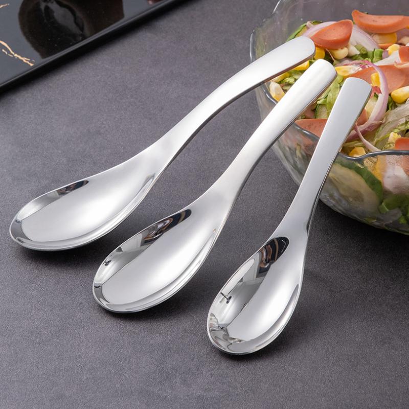 HANYANG Stainless Steel Thickened Spoon Soup Spoon Children's Long-handled Rice Spoon Tableware