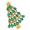 Full Rhinestones Christmas Tree Brooch Enamel Christmas Crystal Pins  New Year Gift