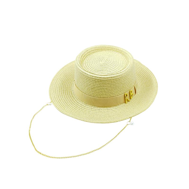 

Designer French Elegant Women s Summer RB Letter Straw Hat Wide Brim Breathable Sun Protect Fashionable Beach Vacation Sun Hat M 56-58