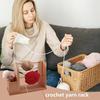 Yarn Spool Dispenser Double Rotating Crochet Yarn Holder Wooden Yarn Storage Organizer Stable Yarn Spinner Rack With Slots For
