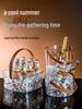ZISIZ Transparent Glass Ice Bucket