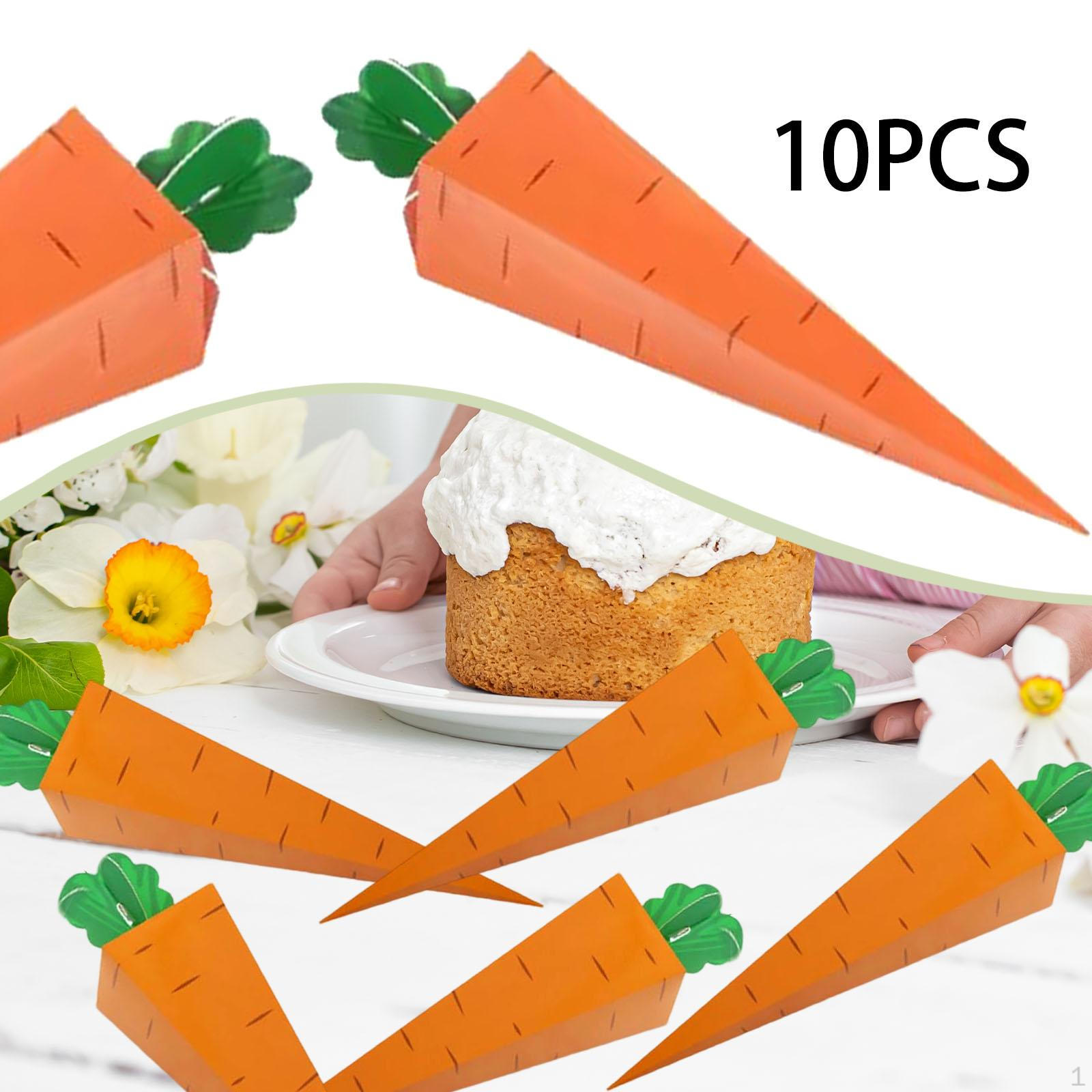 

10 штук Конфетные коробки для подарка Контейнеры в форме морковки Декор Пасхальное угощение Уникальная вечеринка