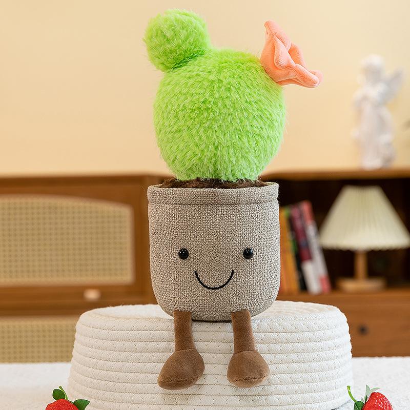 Creative Hyacinth Doll Plant Ornament Plush Fun Simulation Cactus Potted Plant Office Home Ragdoll