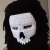 Knit Balaclava Face Mask Funny Ski Mask Stretchy Winter Warm Headcover Horror Skull Beanie Hat for Halloween Party Props