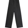INMAN Women's Casual Elastic Waist Straight-Leg Trousers