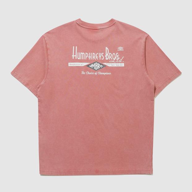 UMBRO Hbl Um Grey Vintage Graphic Short Sleeve T-Shirt Pink Ur121Crs21 (A Type)