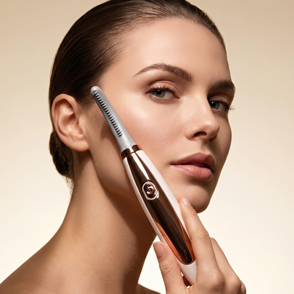 USB Port Rechargeable Heated Eyelash Curler Portable, Eyelash Curling Machine for All Eye Shapes