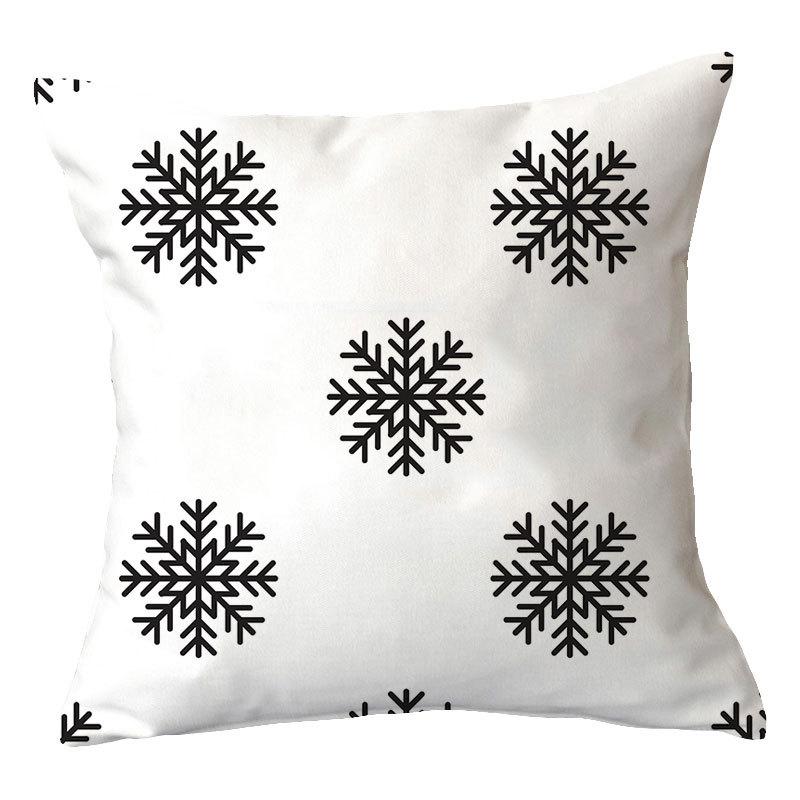 Simple New Blue Geometric Plush Pillowcase Home Fabric Sofa Pillow Cushion Cover