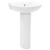 VidaXL Freestanding Washbasin with Pedestal Ceramic White 520x440x190 Mm
