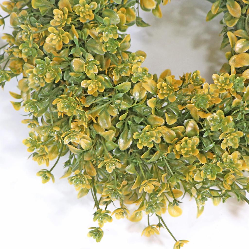 Artificial Garland Wreath: Decorative Faux Flower Ring for Home, Hotel, Wall, or Door