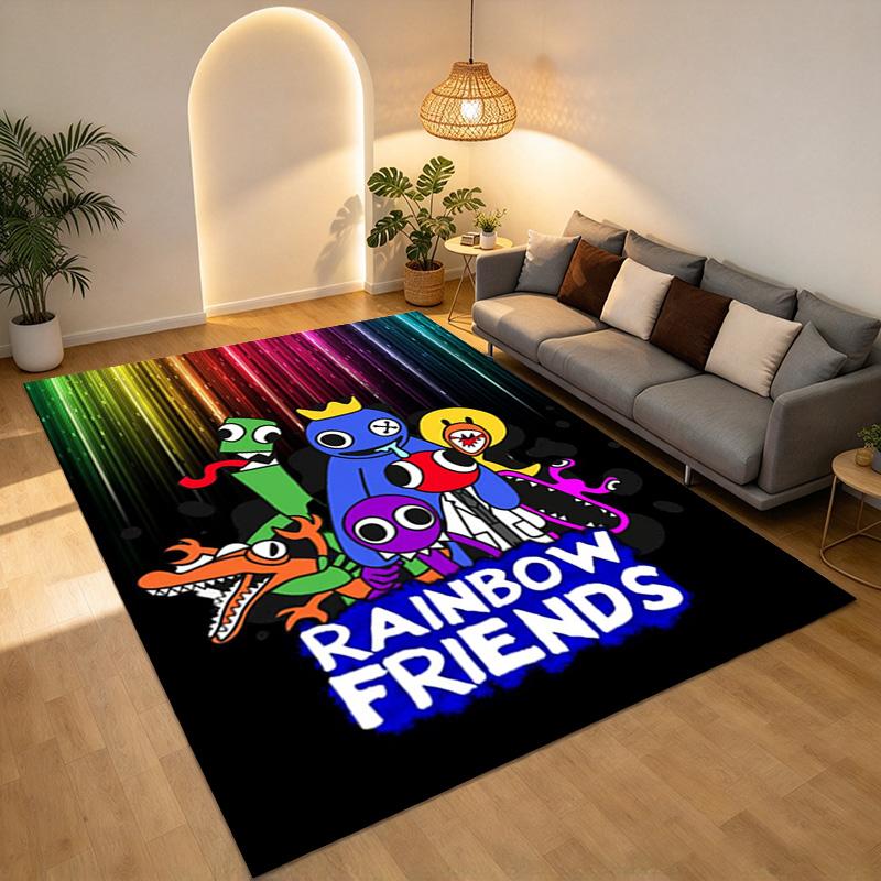Rainbow Pals Living Room Nonslip Area Rug Soft Carpet For Bedroom Game Playroom Sofa Office Home Decor Doormat Christmas Gift C9301369