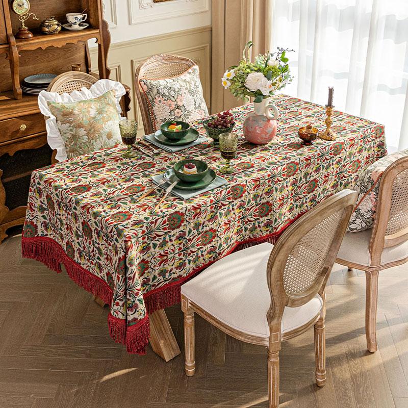Dusker Duk For Spisebord Rektangulær Firkantet Trykk Kaffeborddeksel Festarrangementer Dekor Amerikansk Stil
