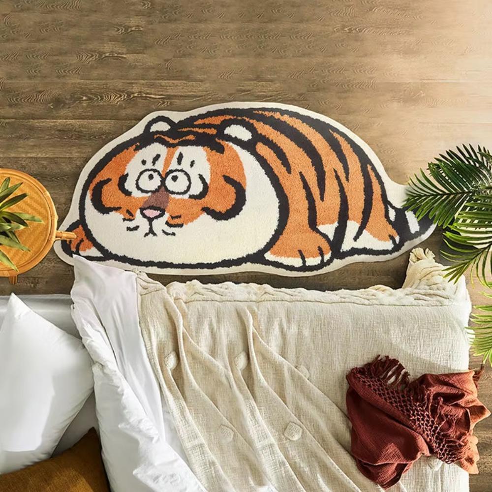 Thick Furry Carpets Cartoon Entrance Mat Toilet Mat Tiger Carpet Living Room