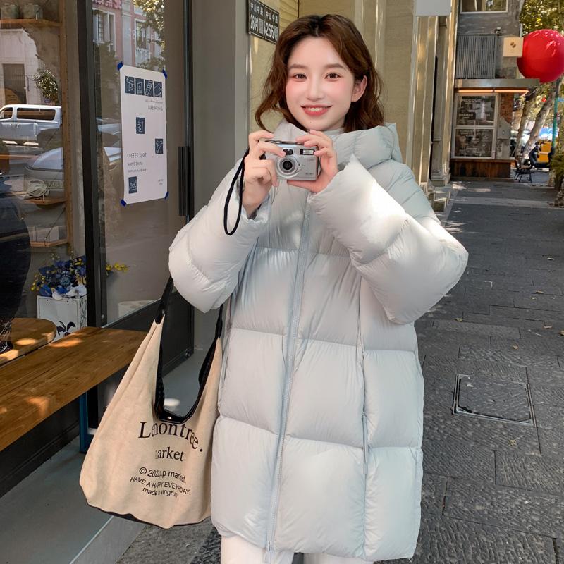 

Осень-зима, утепленная теплая парка, женская повседневная милая однотонная Свободная куртка с капюшоном и большим карманом, верхняя одежда XL