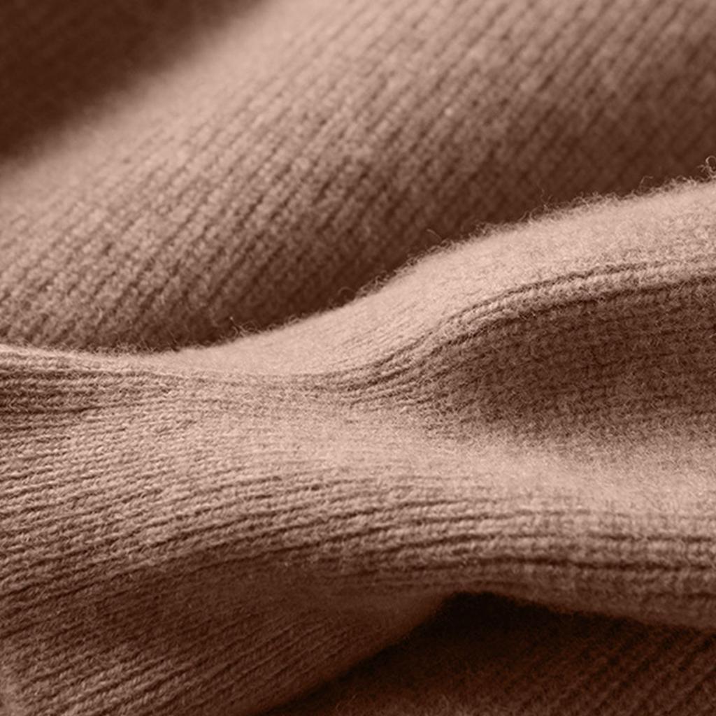 Women's Half High Collar Knitted Dress Color Long Sleeve Sweater Long Dress