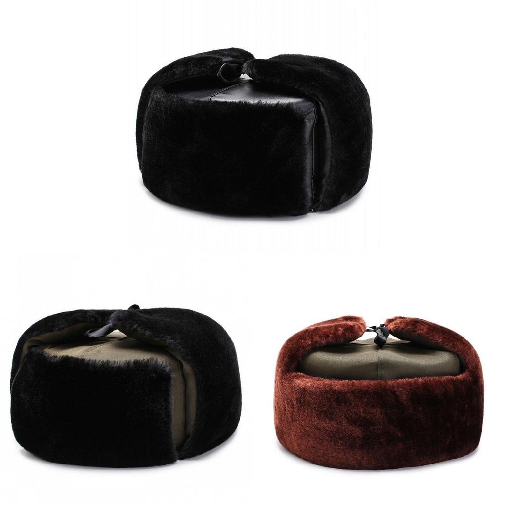 Comfortable Thickened Winter Military Cap For Elderly Men With Adjustable Sizes And Warm Design
