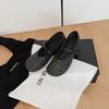 Ballerinas Damenmode Runde Zehen Schnalle Slipper Atmungsaktiv Retro Gewebt Hohl Damen Freizeit Mary Jane Schuhe