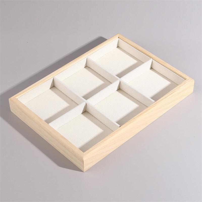 Vintage Jewelry Display Tray Multipurpose Earrings Ring Necklace Bracelet Plate Wooden Storage Trays Counter Jewellery Organizer