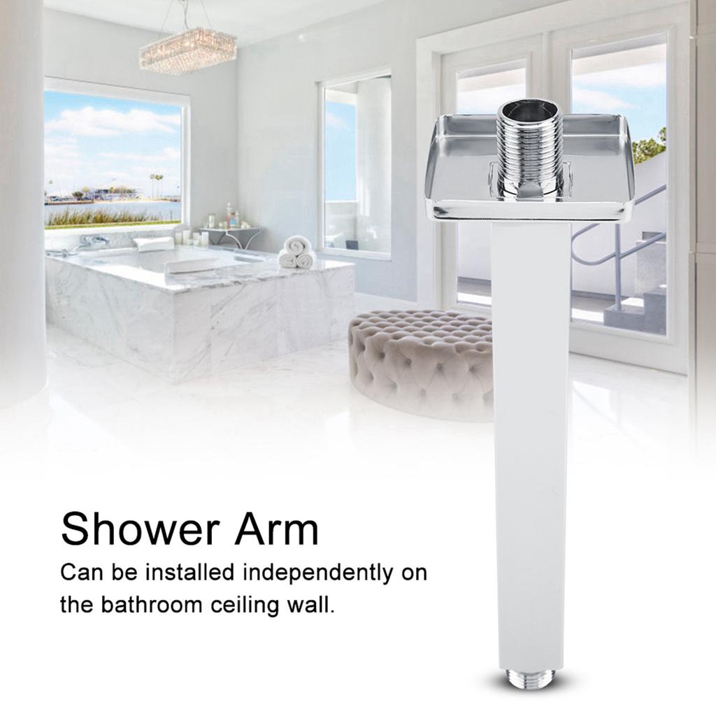   Stainless Steel Top Shower Arm Pipe Wall Mount for Bathroom Ceiling Shower Head(20 Cm)