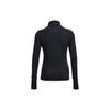 Under Armour Run LAA Letter Pattern Print 1/2 Zip Running Long Sleeve T-Shirt Women Tops Black 1379341-001