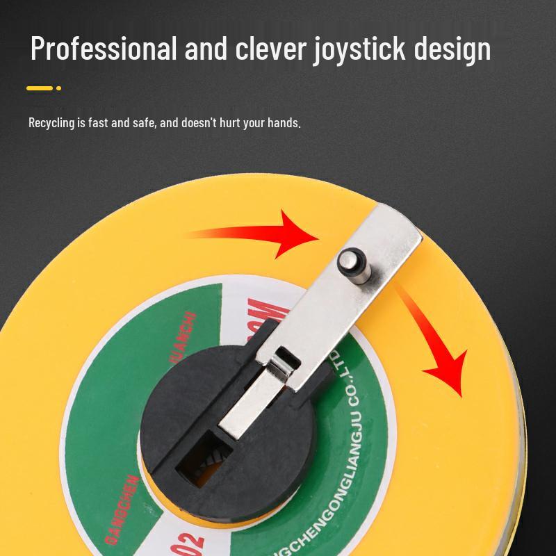 Durable, Waterproof Tape Measure Set: 50m, 30m Soft, 100m Fiber, Double-Sided Construction Ruler.