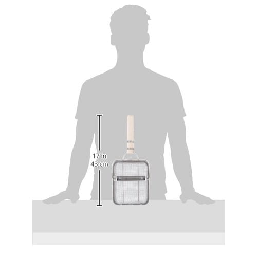 Endo Shoji TKG Ginkgo Roast, Square, Perfect for Roasting Small Beans, Chestnuts, and More. Wooden Handle Keeps the Pot Cool. Total Length: 410mm, Wid