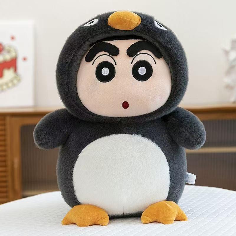 

Penguin Transformation Shin-chan Plush Pillow – Large Stuffed Toy for Kids Birthday Gift 25cm 0.15kg