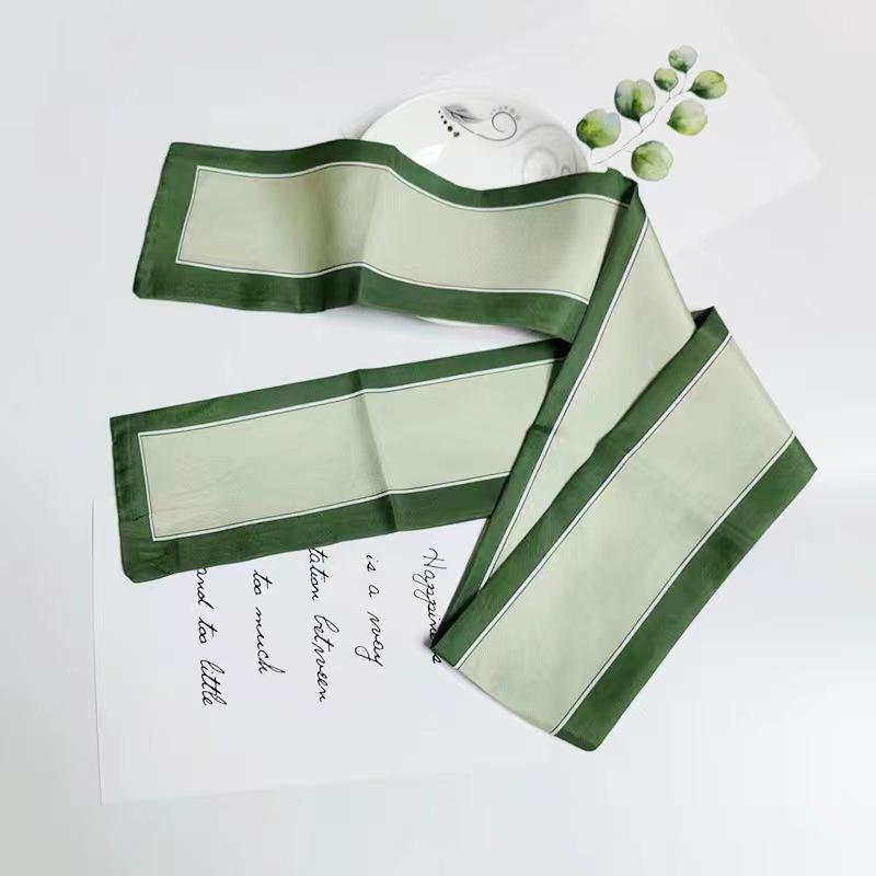 Korean Style Silk Scarf and Hairband Set - Versatile Women's Accessory for Summer