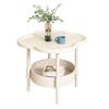 2-stöckiger blütenförmiger Beistelltisch mit offenem Ablageregal Multifunktionale Nachttische