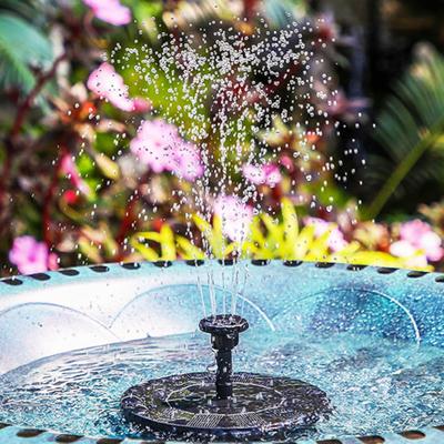 Fontaine solaire 16/18 cm de diamètre Bain d'oiseaux solaire Fontaines Pompe Décoration de jardin Fontaine à énergie solaire