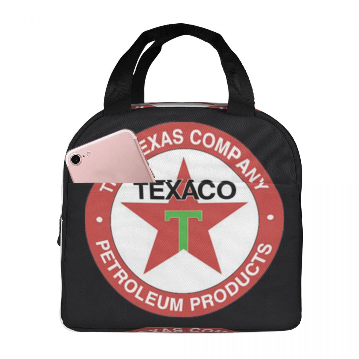 Vintage Texaco Logo Insulated Lunch Bag for Women Office Cooler Thermal Food Box Tote Leakproof Lunch Boxes Container One Size